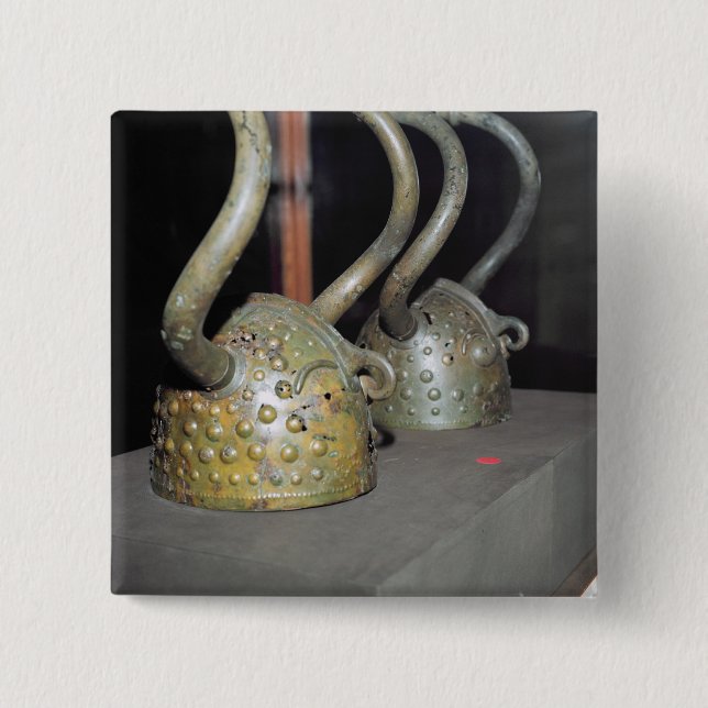 Bóton Quadrado 5.08cm Capacete de Viking (Frente)