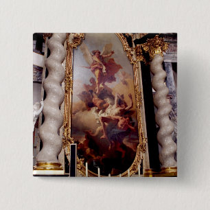 Bóton Quadrado 5.08cm Capela Hofkirche no Palácio de Residenz,