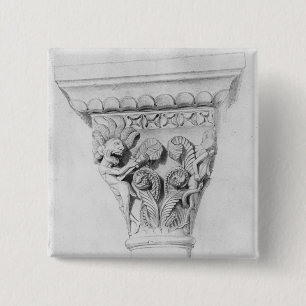 Bóton Quadrado 5.08cm Capital que ilustra o vício do desespero
