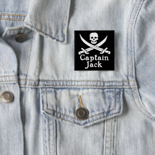 Bóton Quadrado 5.08cm Capitão Jack