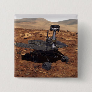 Bóton Quadrado 5.08cm Capitulação dos artistas de Marte Rover 2