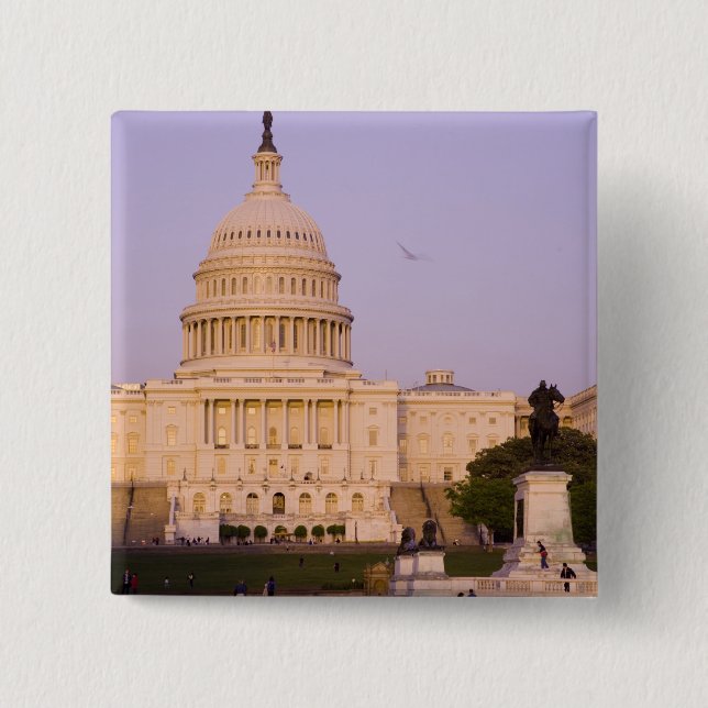 Bóton Quadrado 5.08cm Capítulo dos EUA, Washington D.C. (Distrito de (Frente)