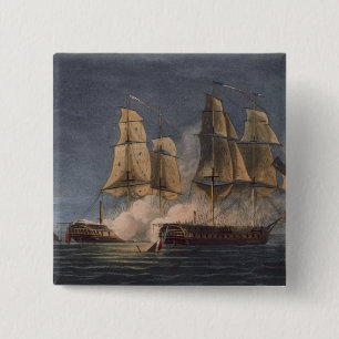 Bóton Quadrado 5.08cm Captação do Thetis pela ametista do HMS, 10o
