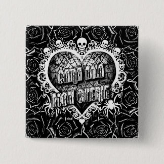 Bóton Quadrado 5.08cm Cara Mia, Mon Cherie