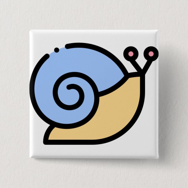 Bóton Quadrado 5.08cm Caracol (Frente)