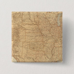 Bóton Quadrado 5.08cm Características topográficas dos Estados Unidos