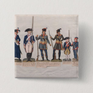 Bóton Quadrado 5.08cm Caráteres da Revolução Francesa