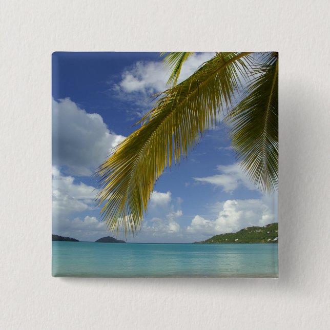Bóton Quadrado 5.08cm Caribe, Ilhas Virgens dos EUA, St.Thomas, (Frente)