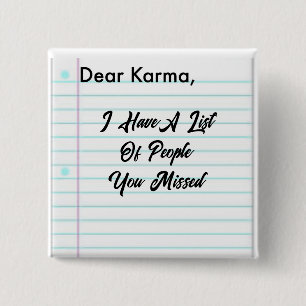 Bóton Quadrado 5.08cm Caro Botão Karma