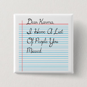 Bóton Quadrado 5.08cm Caro Botão Karma