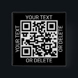 Bóton Quadrado 5.08cm Carregue seu site moderno de código QR ou Faça uma<br><div class="desc">Compartilhe qualquer site ou aplicativo de pagamento com um botão quadrado de código QR digitalizável personalizado. Toda a redação neste modelo é simples de personalizar ou excluir, e a imagem pode ser substituída por seu código QR, logotipo ou foto. As cores e os estilos de fonte também são fáceis de...</div>