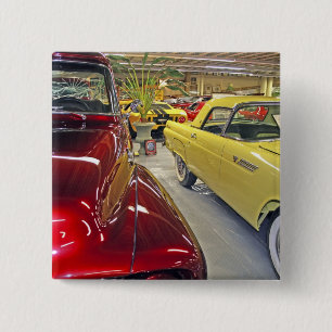 Bóton Quadrado 5.08cm Carros antigos no Museu do Automóvel de Tallahasse