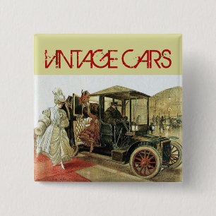 BÓTON QUADRADO 5.08CM CARROS VINTAGE: RESTAURAÇÃO AUTOMÁTICA CLÁSSIC
