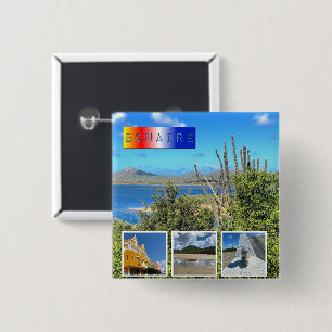 Bóton Quadrado 5.08cm Cartão plano Bonaire Photo Collage