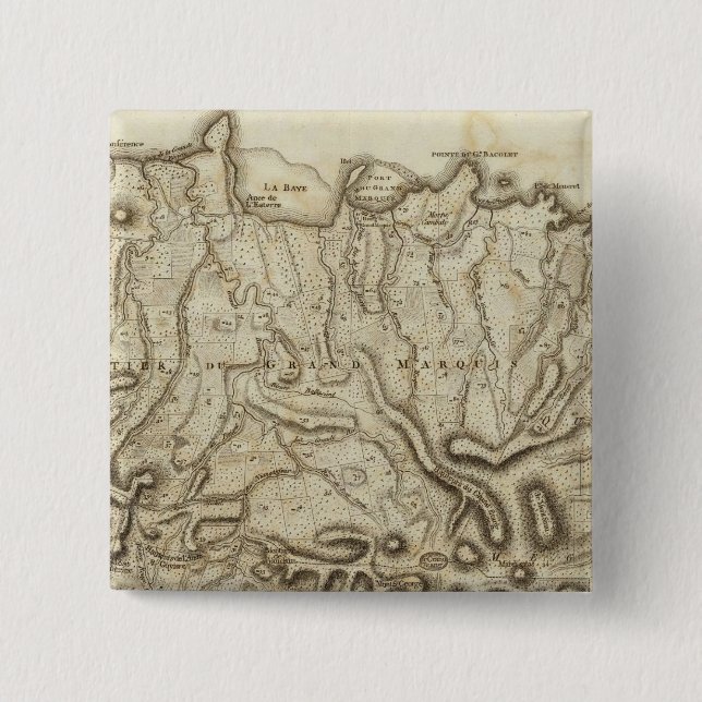 Bóton Quadrado 5.08cm Carte de l'Isle de la Grenade (Frente)