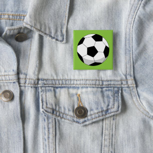 Bóton Quadrado 5.08cm Cartoon Soccer Ball