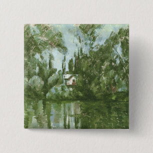 Bóton Quadrado 5.08cm Casa de Paul Cezanne   nos bancos do Marne, 18