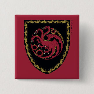 Bóton Quadrado 5.08cm CASA DO DRAGÃO | House Targaryen Crest