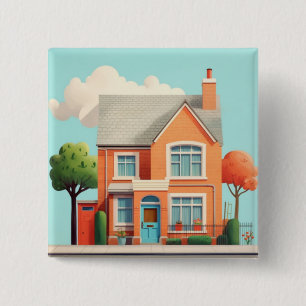 Bóton Quadrado 5.08cm Casa, lar moderno