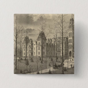 Bóton Quadrado 5.08cm Casa Nacional de Soldados, Condado de Milwaukee