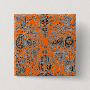Bóton Quadrado 5.08cm Casaco de armas
