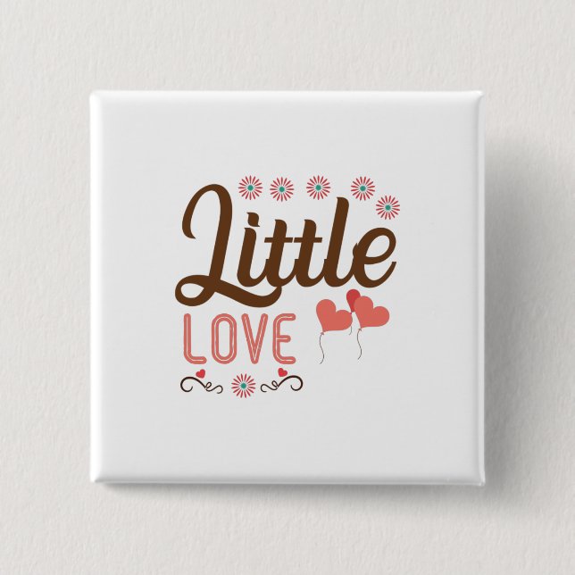Bóton Quadrado 5.08cm Casal Com Pequeno Amor (Frente)