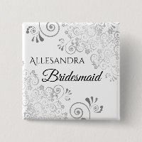 Casamento Nome de etiqueta de Bridesmaid Silver Fi
