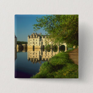 Bóton Quadrado 5.08cm Castelo Chenonceau, Vale do Loire,
