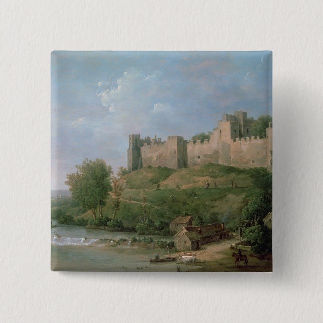 Bóton Quadrado 5.08cm Castelo de Ludlow (Frente)