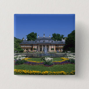 Bóton Quadrado 5.08cm Castelo Pillnitz, Dresden, Saxônia, Alemanha