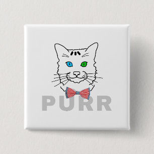 Bóton Quadrado 5.08cm Cat Purr