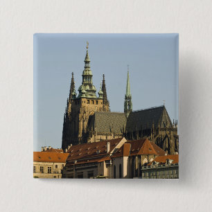 Bóton Quadrado 5.08cm Catedral de São Vito e Castelo de Praga, um dos