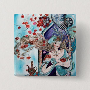 BÓTON QUADRADO 5.08CM CAUDA FEERICAMENTE TURCA