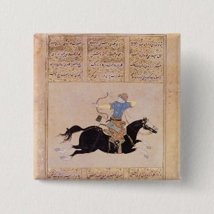 Bóton Quadrado 5.08cm Cavaleiro que tira seu arco