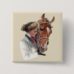 Bóton Quadrado 5.08cm Cavalo Favorito