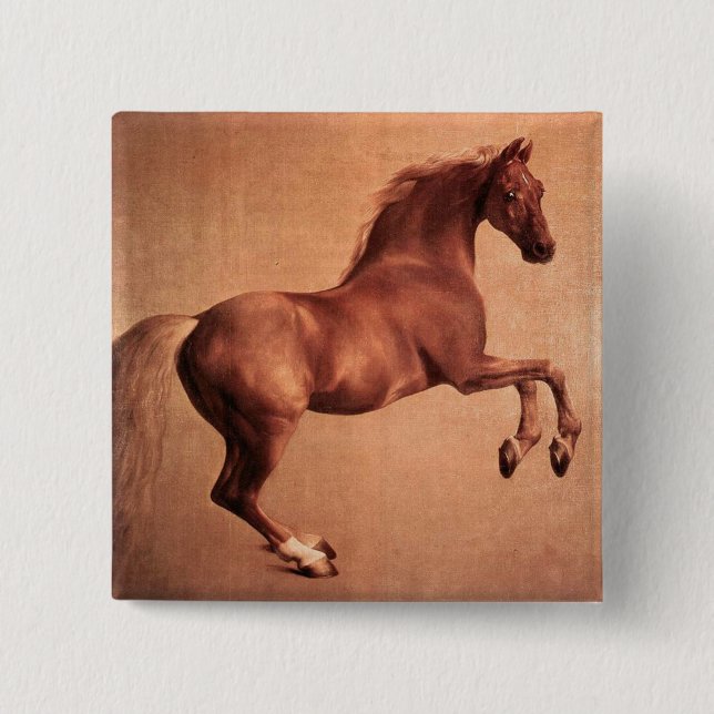 BÓTON QUADRADO 5.08CM CAVALO VERMELHO (Frente)