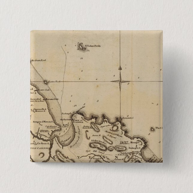 Bóton Quadrado 5.08cm Cayenne 2 (Frente)