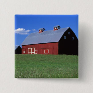 Bóton Quadrado 5.08cm Celeiro vermelho SR. do fotorreceptor no estado de