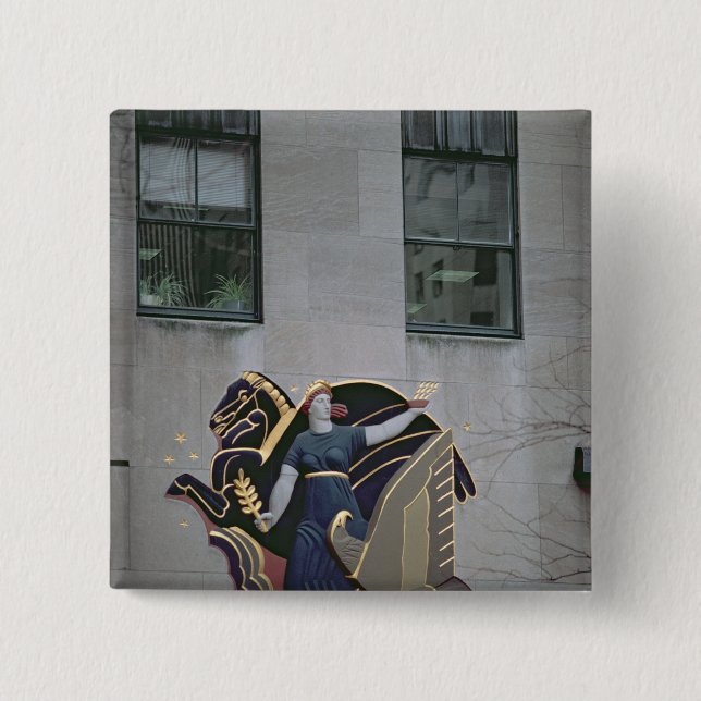 Bóton Quadrado 5.08cm Cena alegórica (Frente)