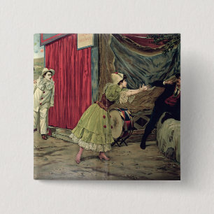 Bóton Quadrado 5.08cm Cena da ópera 'Pagliacci