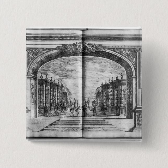 Bóton Quadrado 5.08cm Cena 'dos Oracles do pastor (Frente)