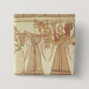 Bóton Quadrado 5.08cm Cena ritual do culto