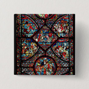 Bóton Quadrado 5.08cm Cenas da vida de Charlemagne