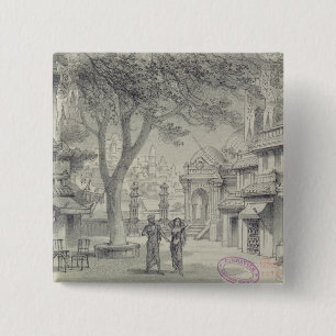 Bóton Quadrado 5.08cm Cenografia para o ato II da ópera 'Lakme