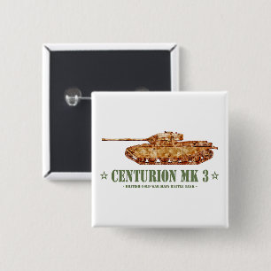 Bóton Quadrado 5.08cm Centurion MK 3 Tanque britânico MBT da Guerra Fria