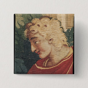 Bóton Quadrado 5.08cm Cephalus e Procris, detalhe de cabeça de