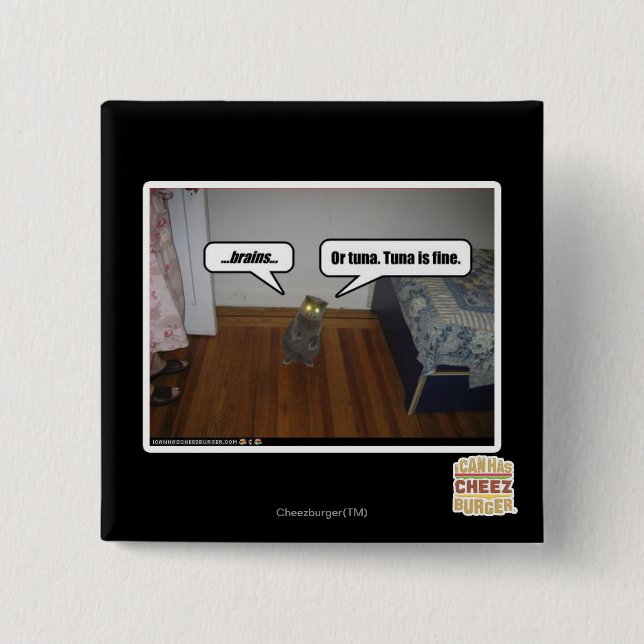 Bóton Quadrado 5.08cm cérebros (Frente)