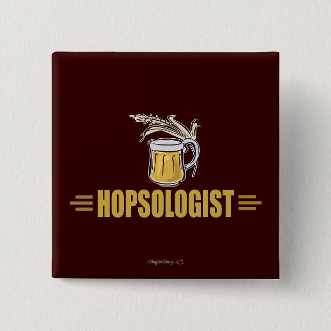 Bóton Quadrado 5.08cm Cerveja Engraçada (Frente)