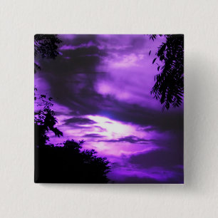 Bóton Quadrado 5.08cm Céu Nublado Roxo