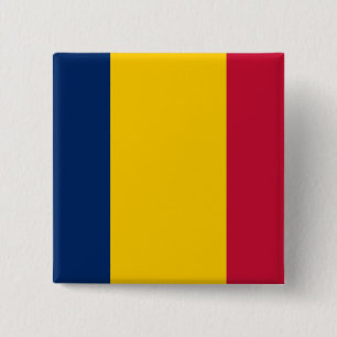 Bóton Quadrado 5.08cm Chad Flag